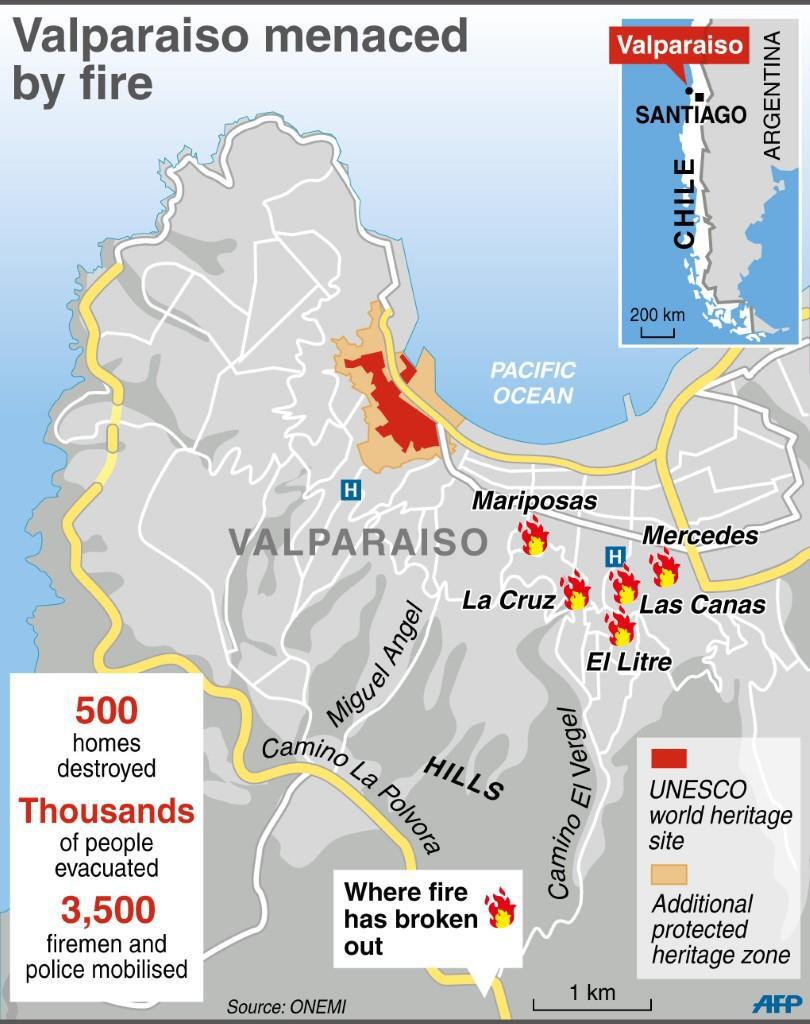 Fires In Chile 2024 Map - Bobby Teirtza