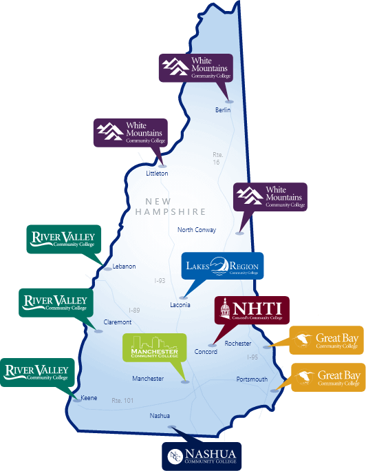 Colleges In New Hampshire Map