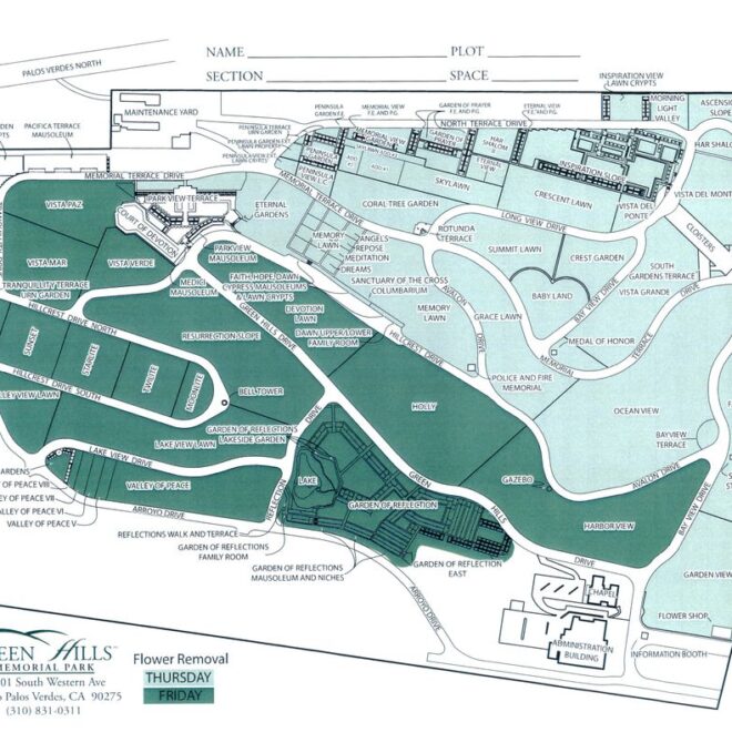 Map Of Green Hills Memorial Park