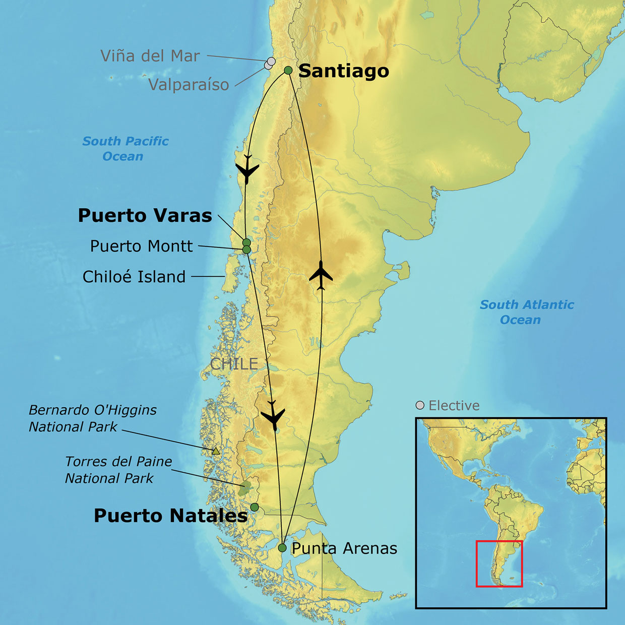 Chilean Wonders Map