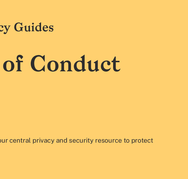 What Does Privacy And Code Of Conduct Mean