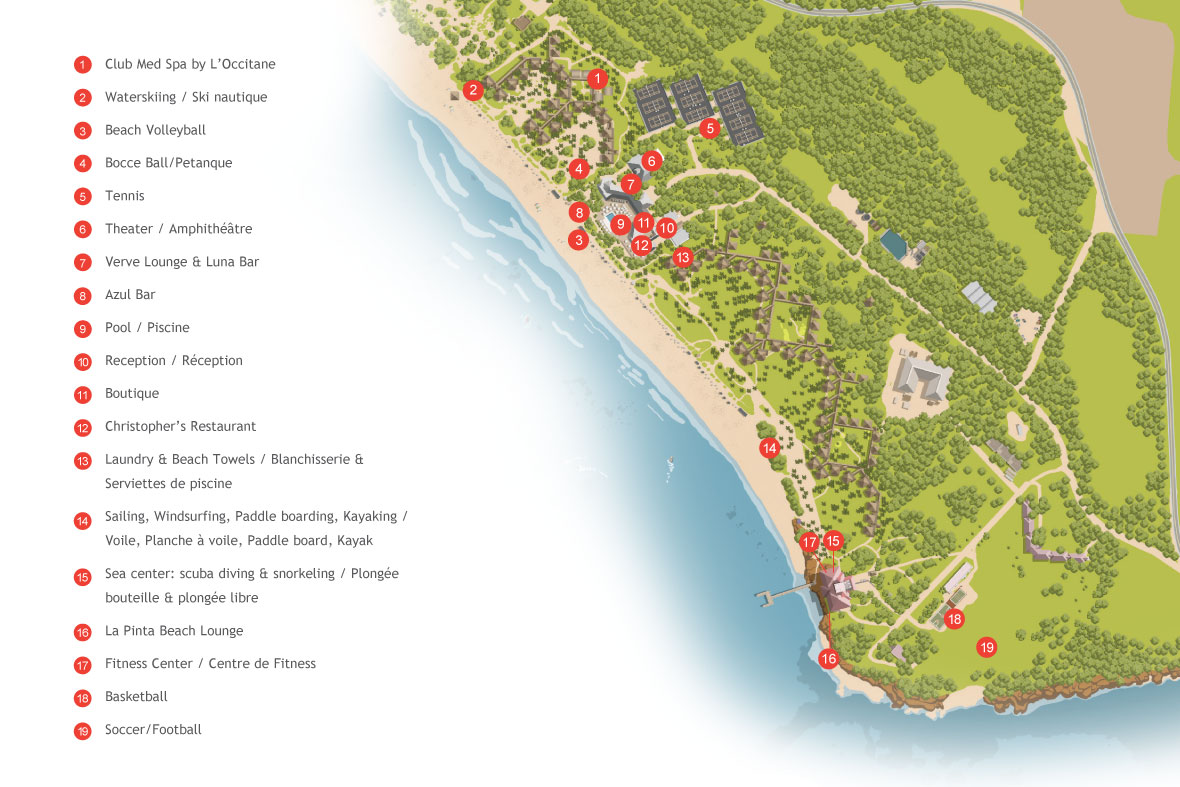 Map of Club Med Punta Cana