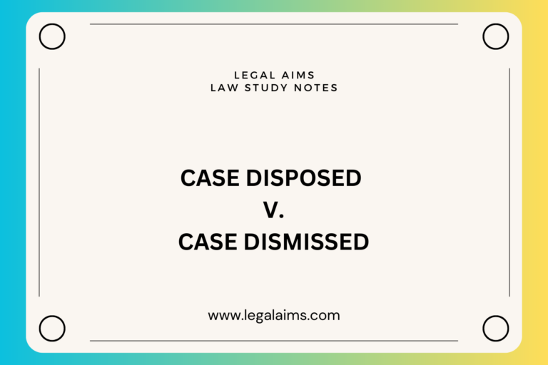 What Disposed Means In Court