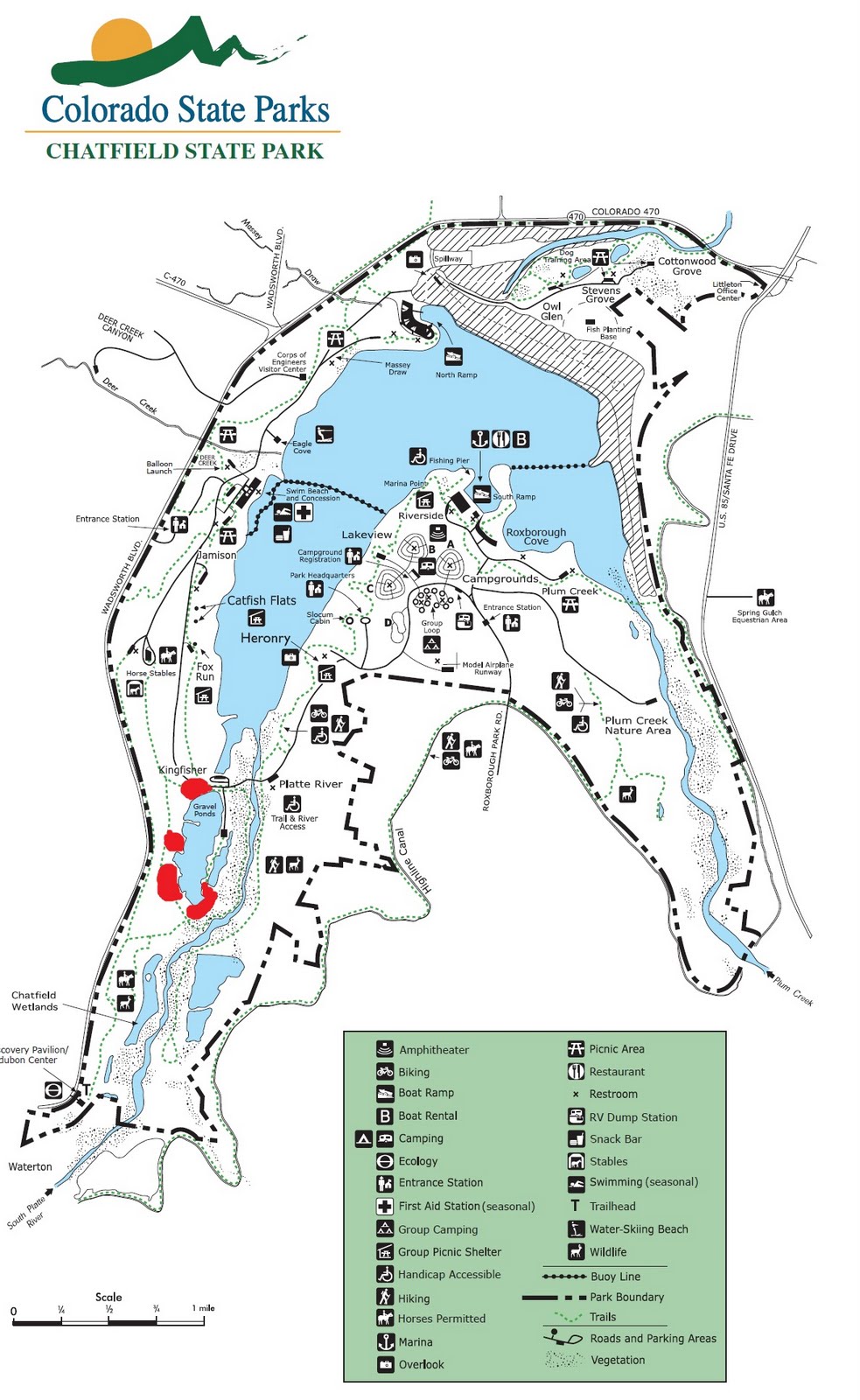 Fishing Log Map for Chatfield Reservoir