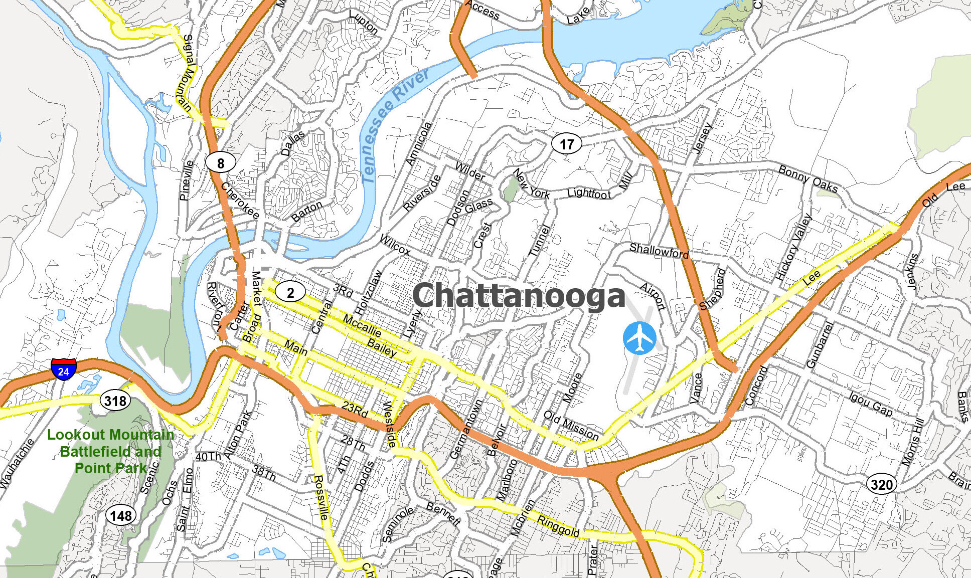 Chattanooga Map Feature