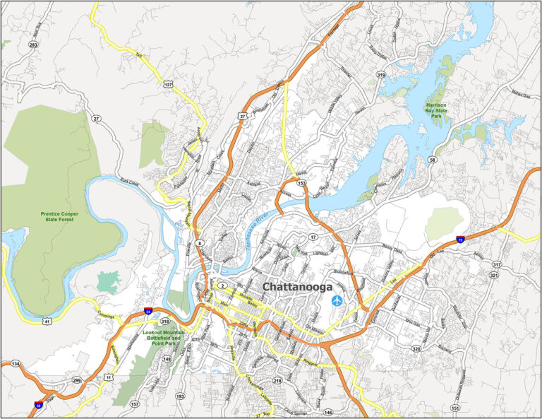 Map Of Chatanooga
