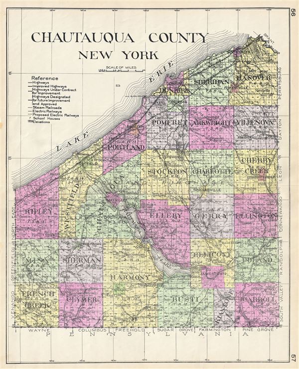 Chautauqua County New York.: Geographicus Rare Antique Maps