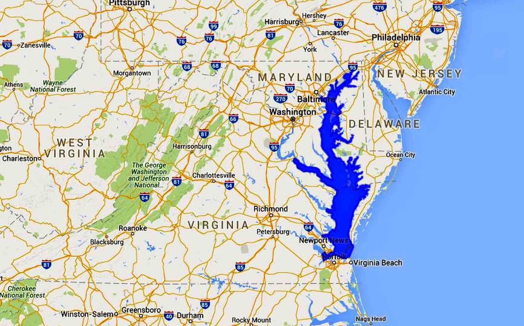 Maps of the Chesapeake Bay
