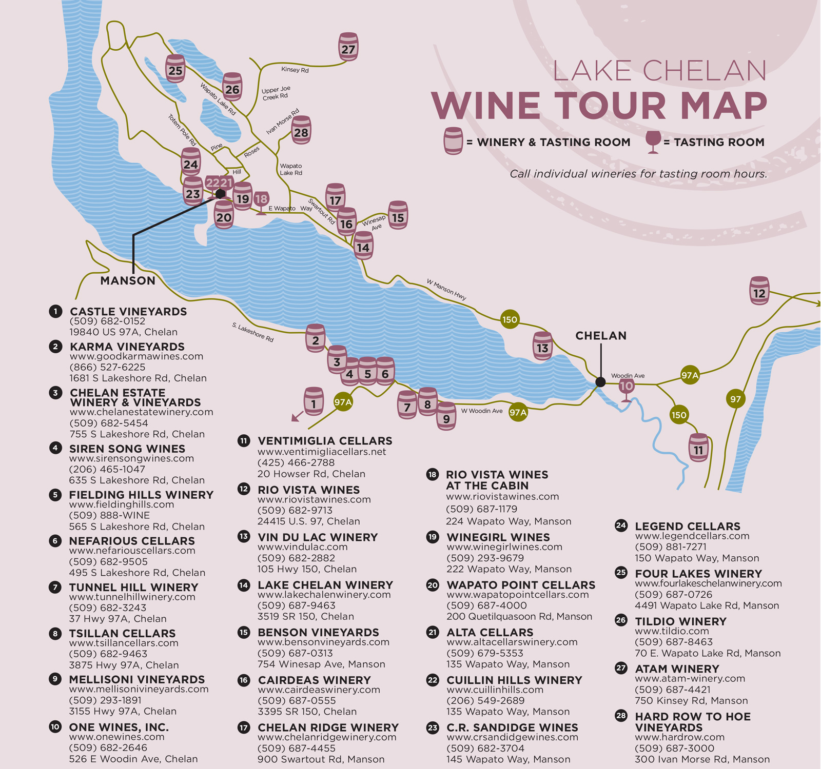 Chelan Wineries and Tasting Rooms
