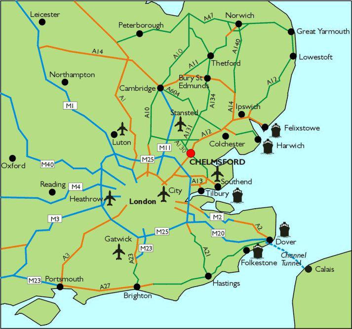 Chelmsford Map - United Kingdom