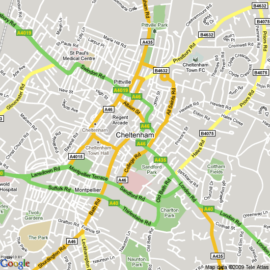 Cheltenham Map - United Kingdom