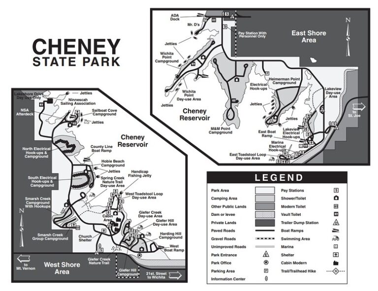 Map Of Cheney Lake
