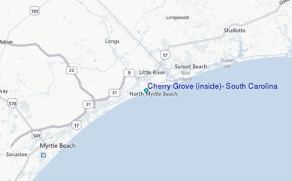 Tidal map of Cherry Grove