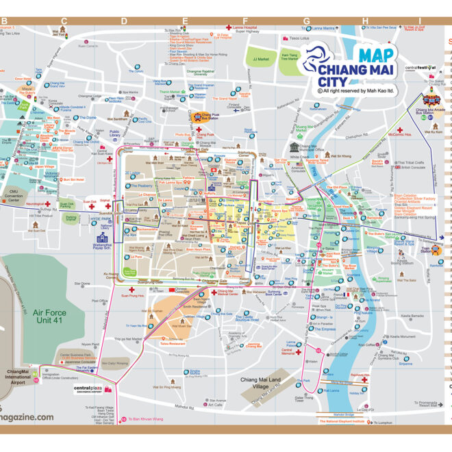 Map Of Chiang Mai Old City