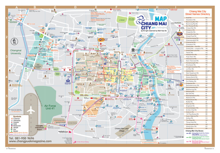 Map Of Chiang Mai Old City