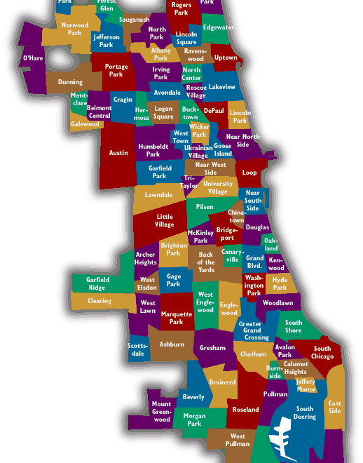 Map Of Chicago Neighborhoods And Suburbs