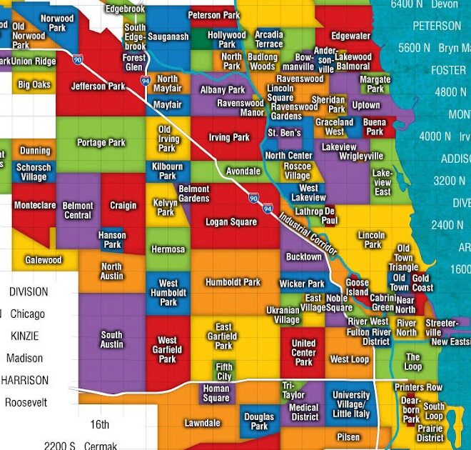 Map Of Chicago North Side