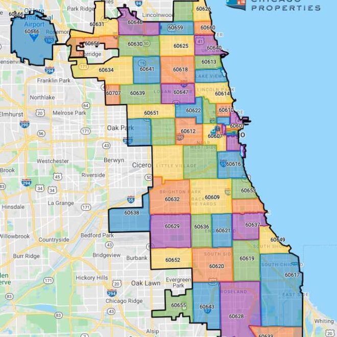 Map Of Chicago Area Zip Codes