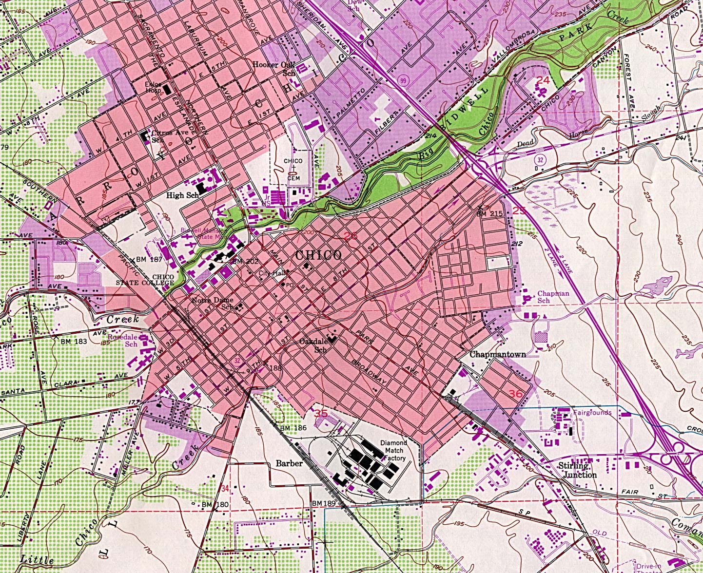 Chico California Map