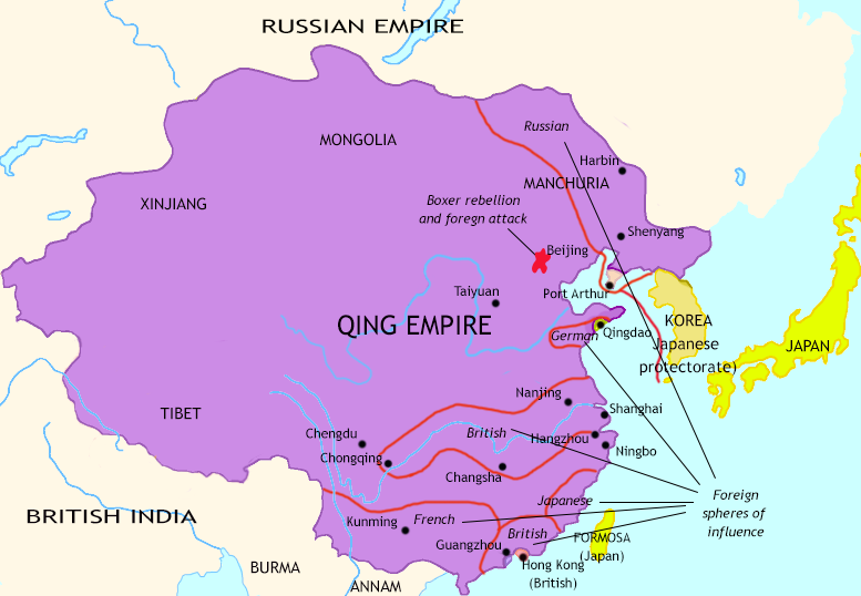 Qing Dynasty Map of China 1900