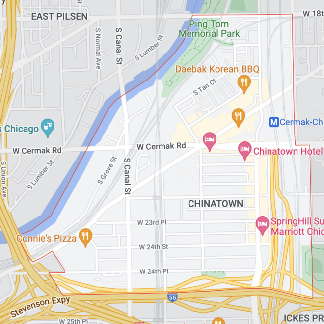 Map Of Chicago Chinatown