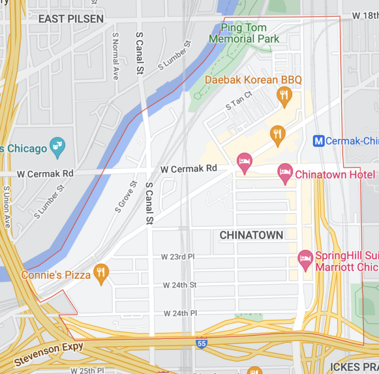 Map Of Chicago Chinatown