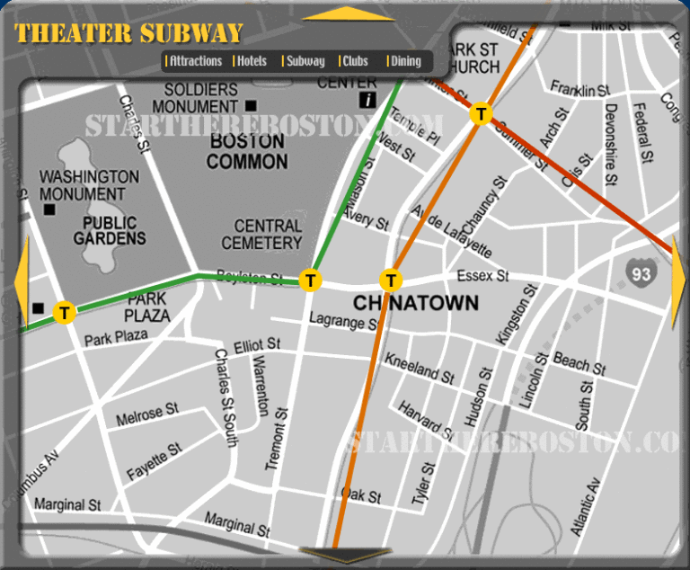 Map Of Chinatown Boston