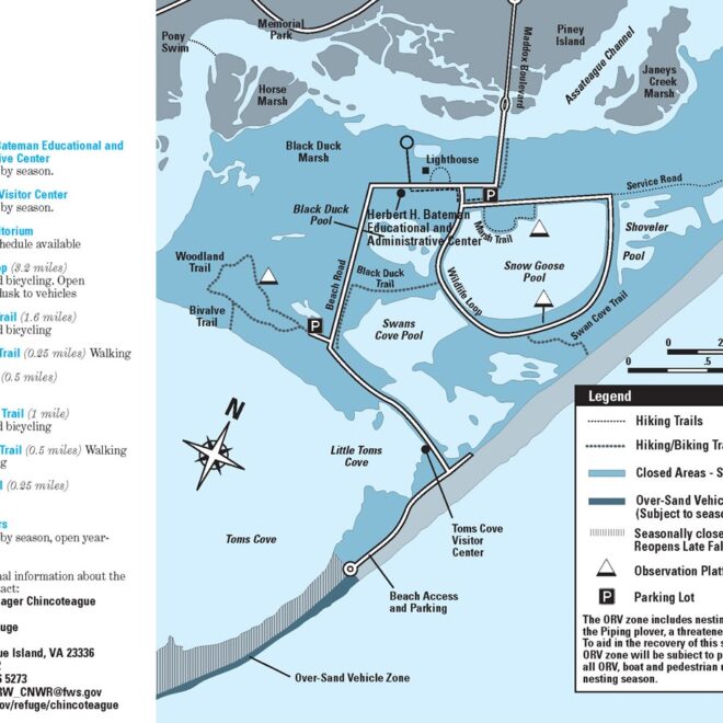 Map Of Chincoteague And Assateague