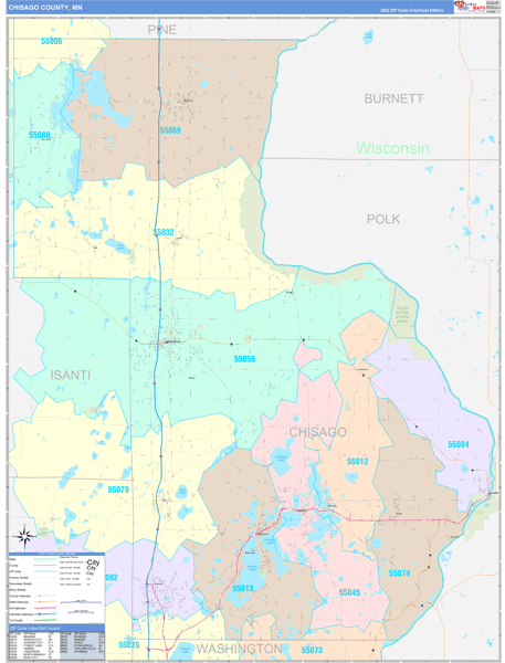 Maps of Chisago County Minnesota - marketmaps.com