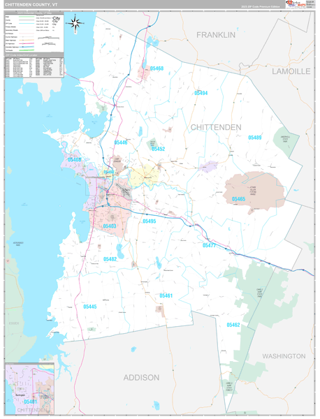 Maps of Chittenden County Vermont - marketmaps.com
