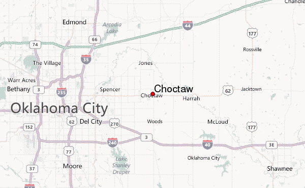 Map Of Choctaw Oklahoma