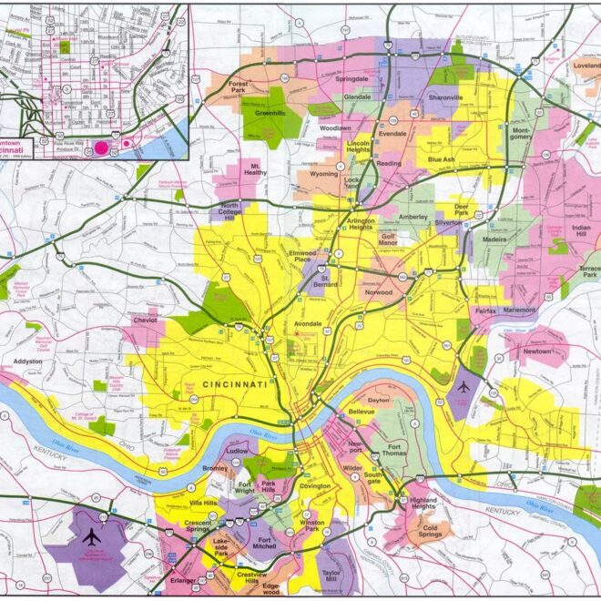 Map Of Cincinnati And Surrounding Area