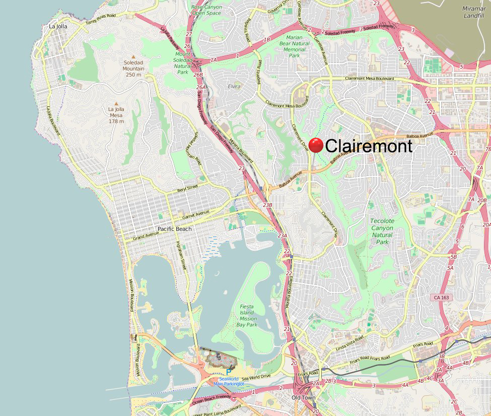 Wikiwand Map of Clairemont