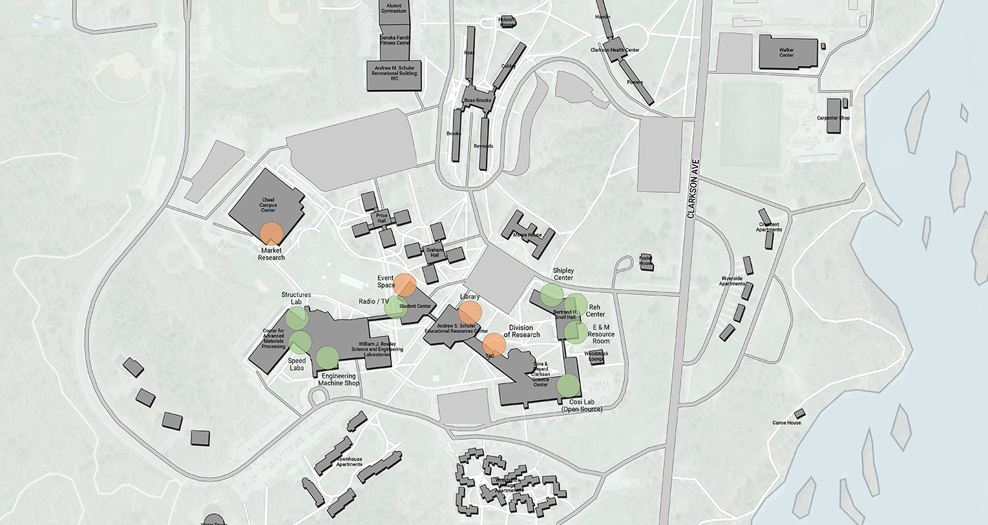 Clarkson Campus Map