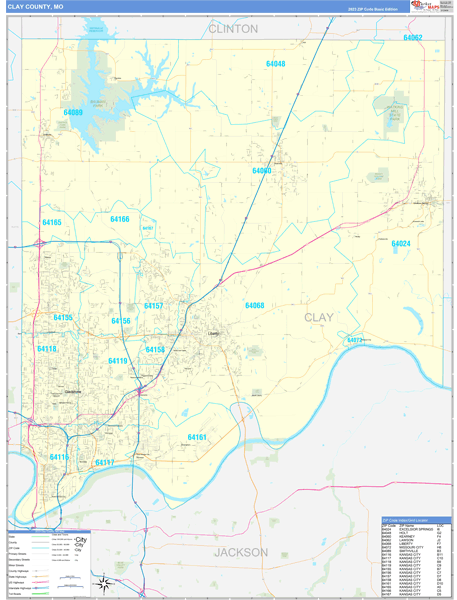 Basic Map of Clay County Missouri