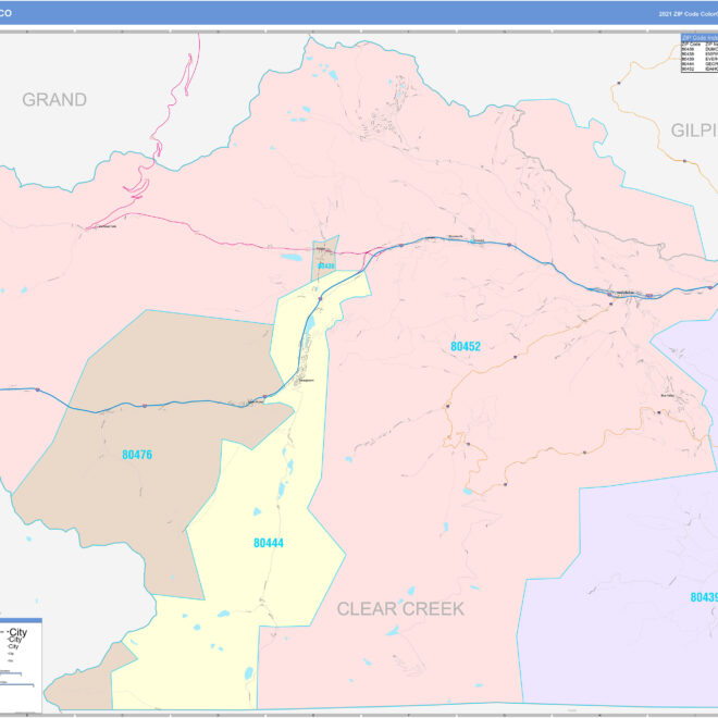 Map Of Clear Creek County