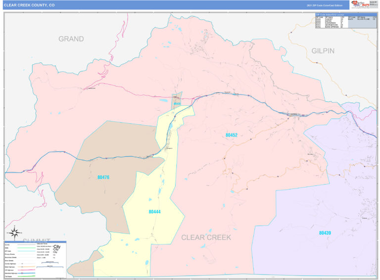 Map Of Clear Creek County