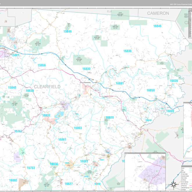 Map Of Clearfield County Pennsylvania