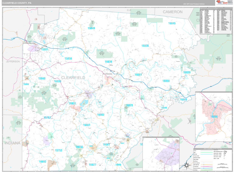Map Of Clearfield County Pennsylvania