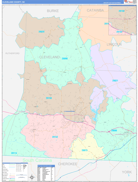 Maps of Cleveland County North Carolina - marketmaps.com