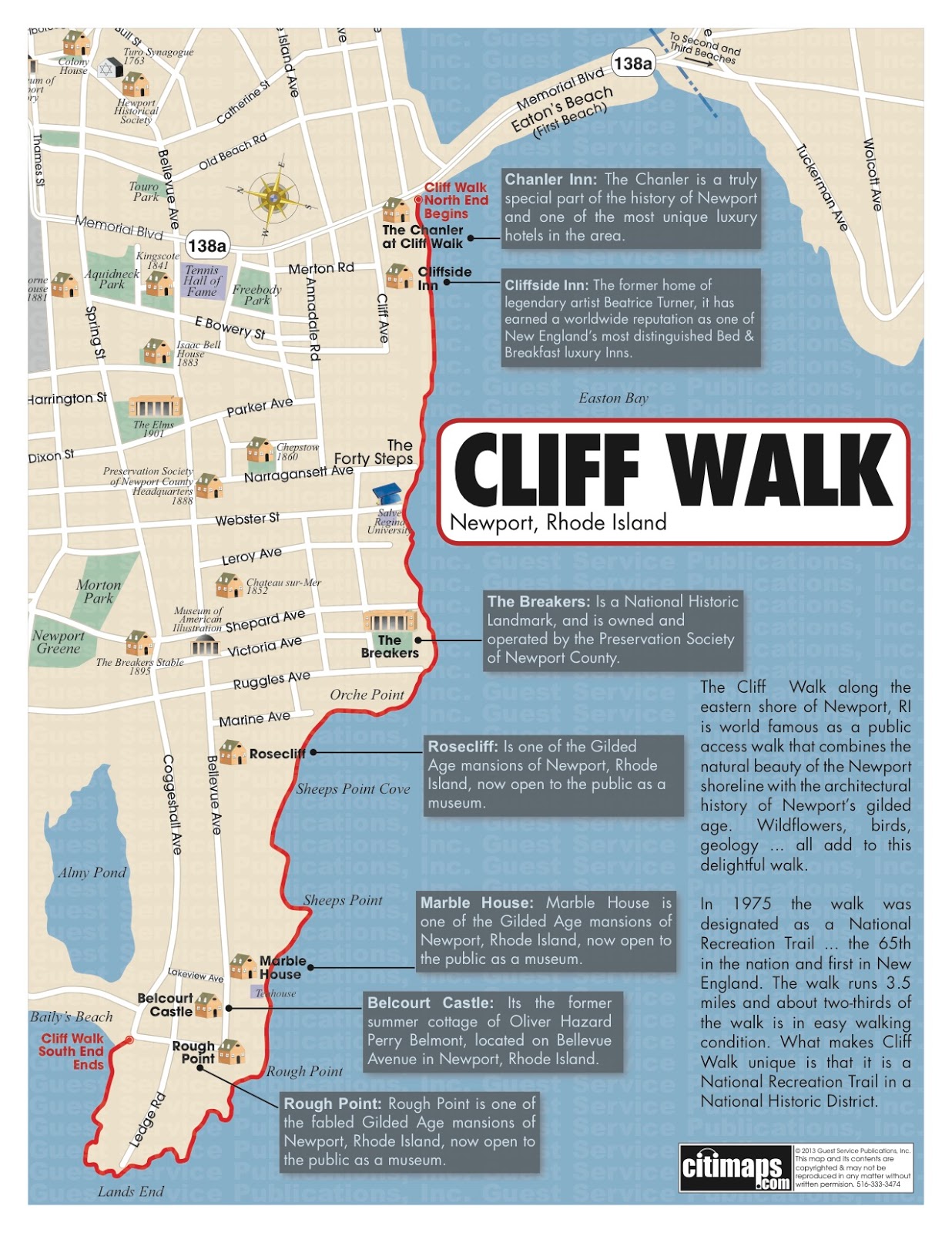Katie Wanders Cliff Walk Map