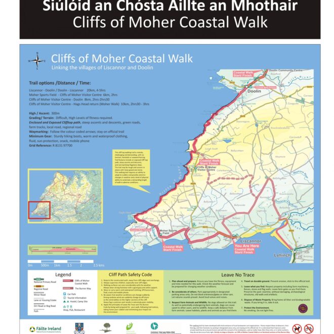 Map Of Cliffs Of Moher