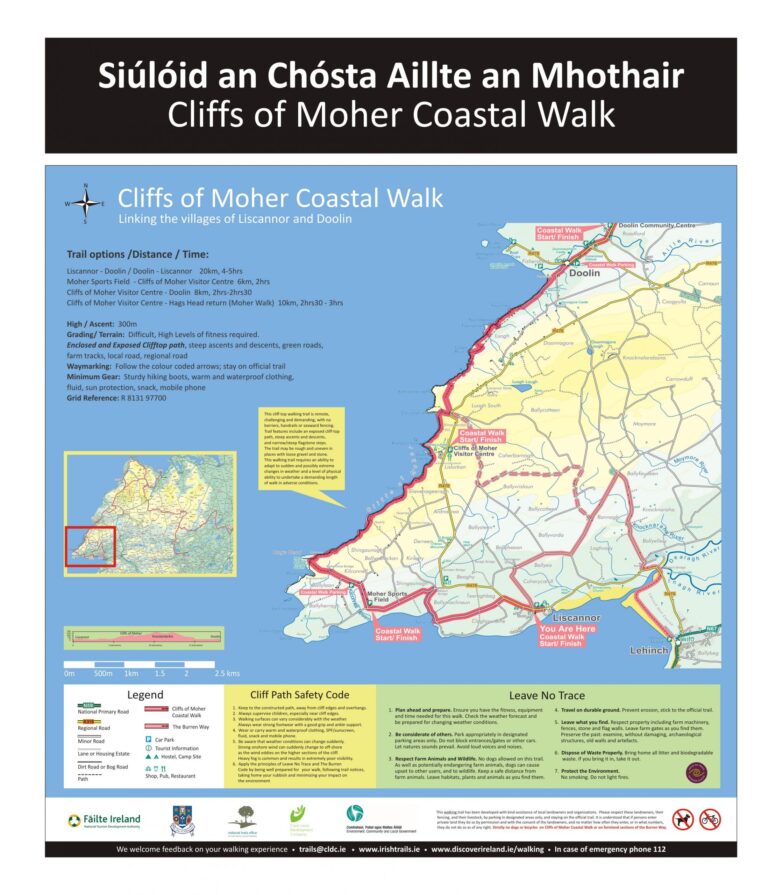 Map Of Cliffs Of Moher