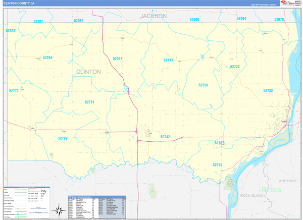 Maps of Clinton County Iowa - marketmaps.com
