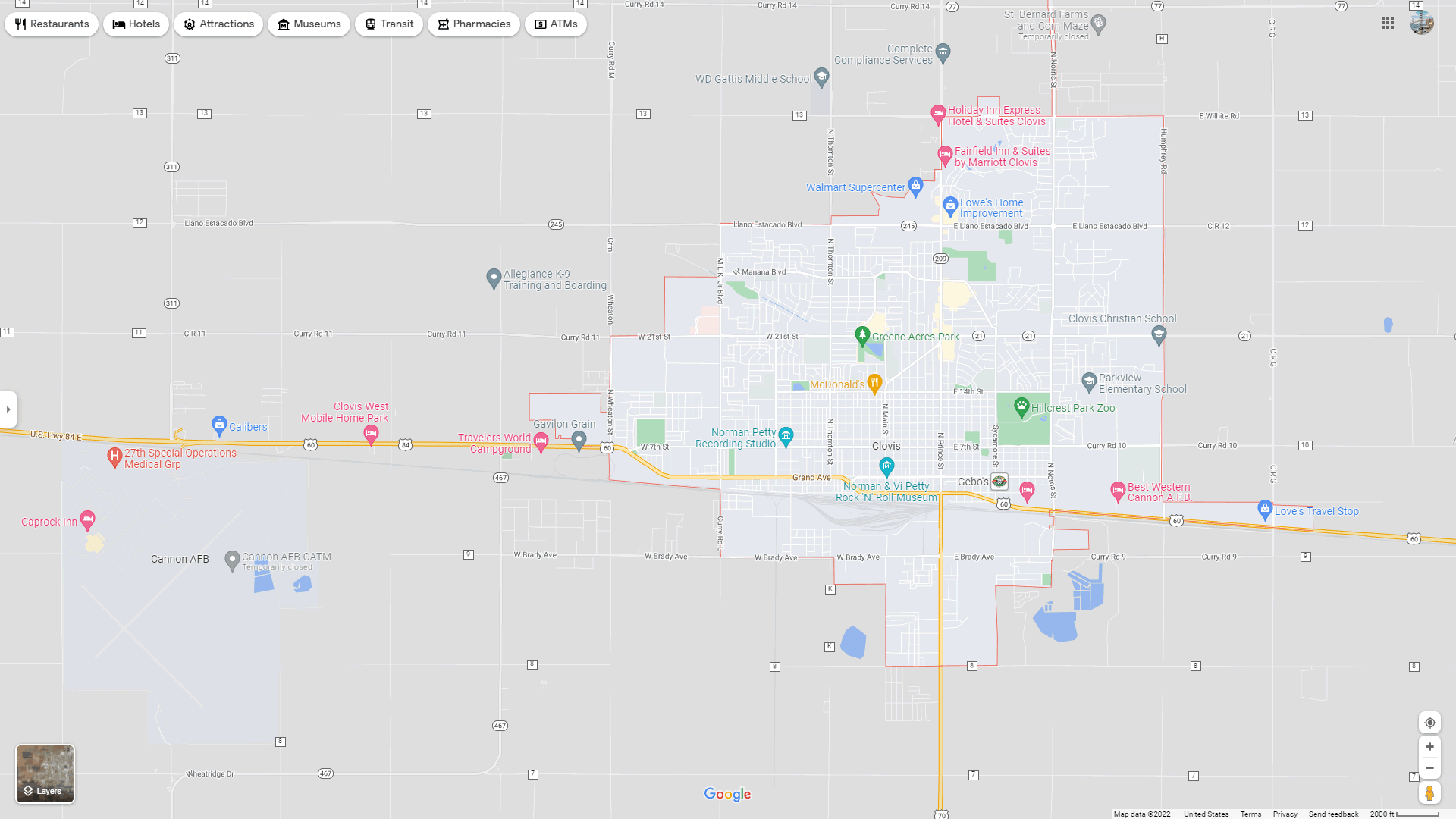 Guide of the World Map of Clovis, New Mexico