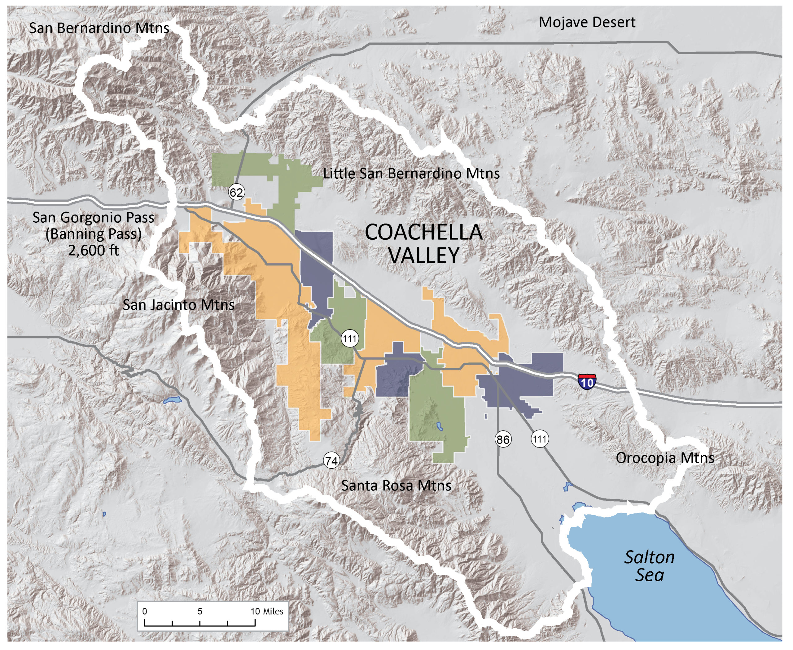 Coachella Valley Watershed Map