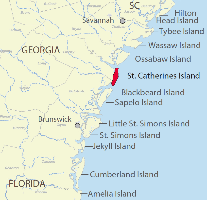 Coastal Map - St. Catherine's Island