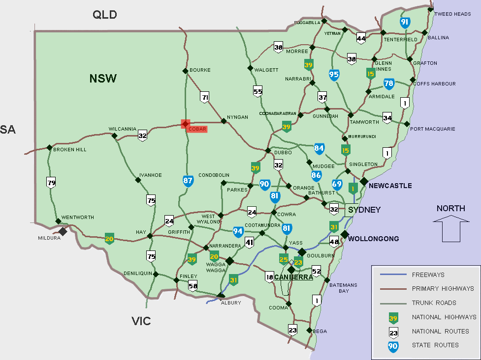Cobar Location Map