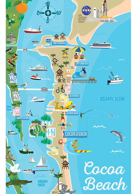 Map Of Cocoa Beach