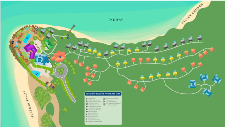Map Of Cocobay Resort Antigua